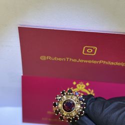 14Kt Yellow Gold Ruby Ring 