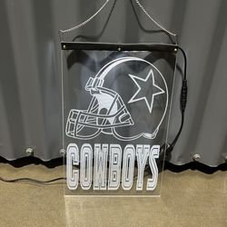 Dallas cowboys led sign NFL man cave  12”x8”