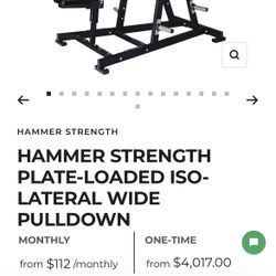 Hammer Strength Pulldown Machine 