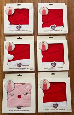 BABY SWADDLE & BEANIE SET