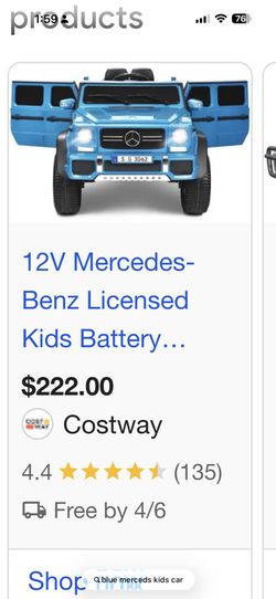 Kids blue Mercedes Benz truck