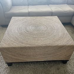 Square Wicker Coffee And Side Tables