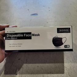 50pc Black Face Mask 