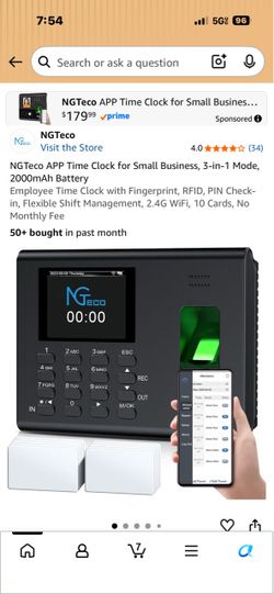 Attendance machine fingerprint recognition