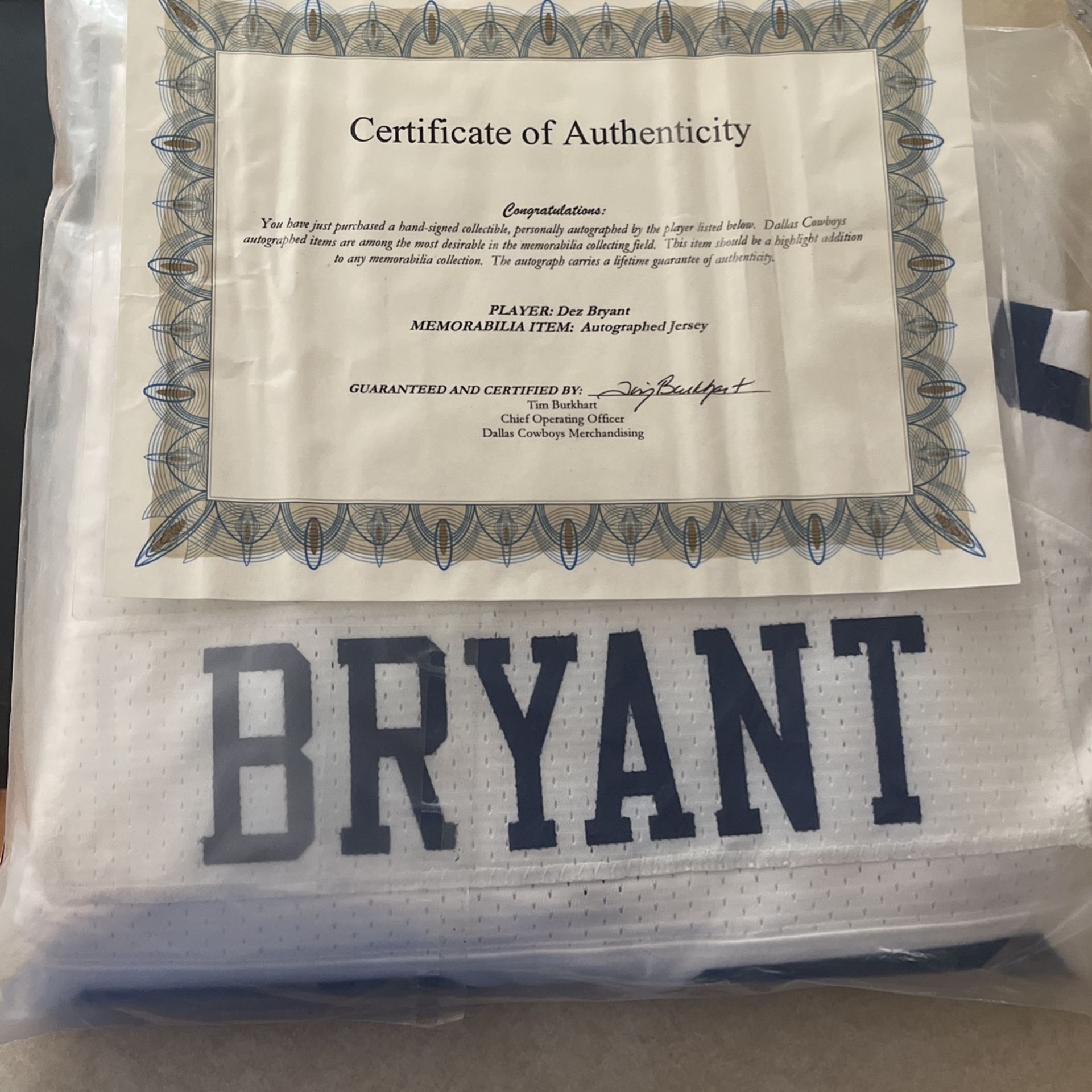 Autographed Dallas Cowboys Jersey, DEZ BRYANT