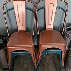 Metal alloy indoor/outdoor chairs. $20 ea.