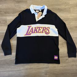 Rare Vintage Levi’s Los Angeles Lakers Rugby Polo Shirt Sz Large