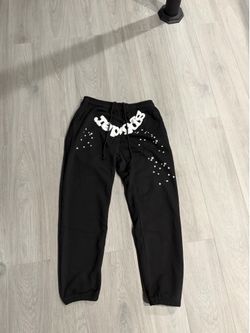 Black OG Web Sp5der pants, size large and brand new