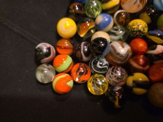 45 Large Lot of Colorful Glass Marbles
