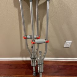 2 pairs adjustable adult crutches