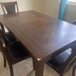 Dining Table With Chairs And Bench 