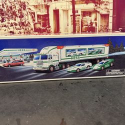 1997 Hess Toy Truck and Racers.