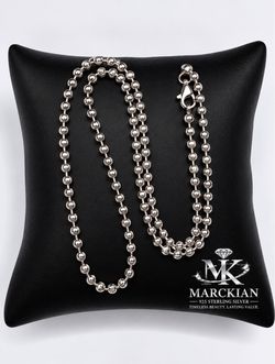 925 Sterling Silver Ball Chain Men’s Necklace Size 20”