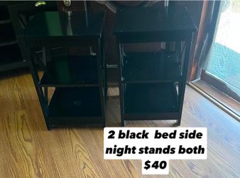 2 black night stands