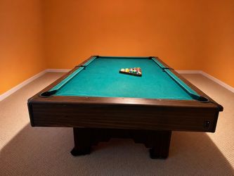 Pool Table with Balls and Rack