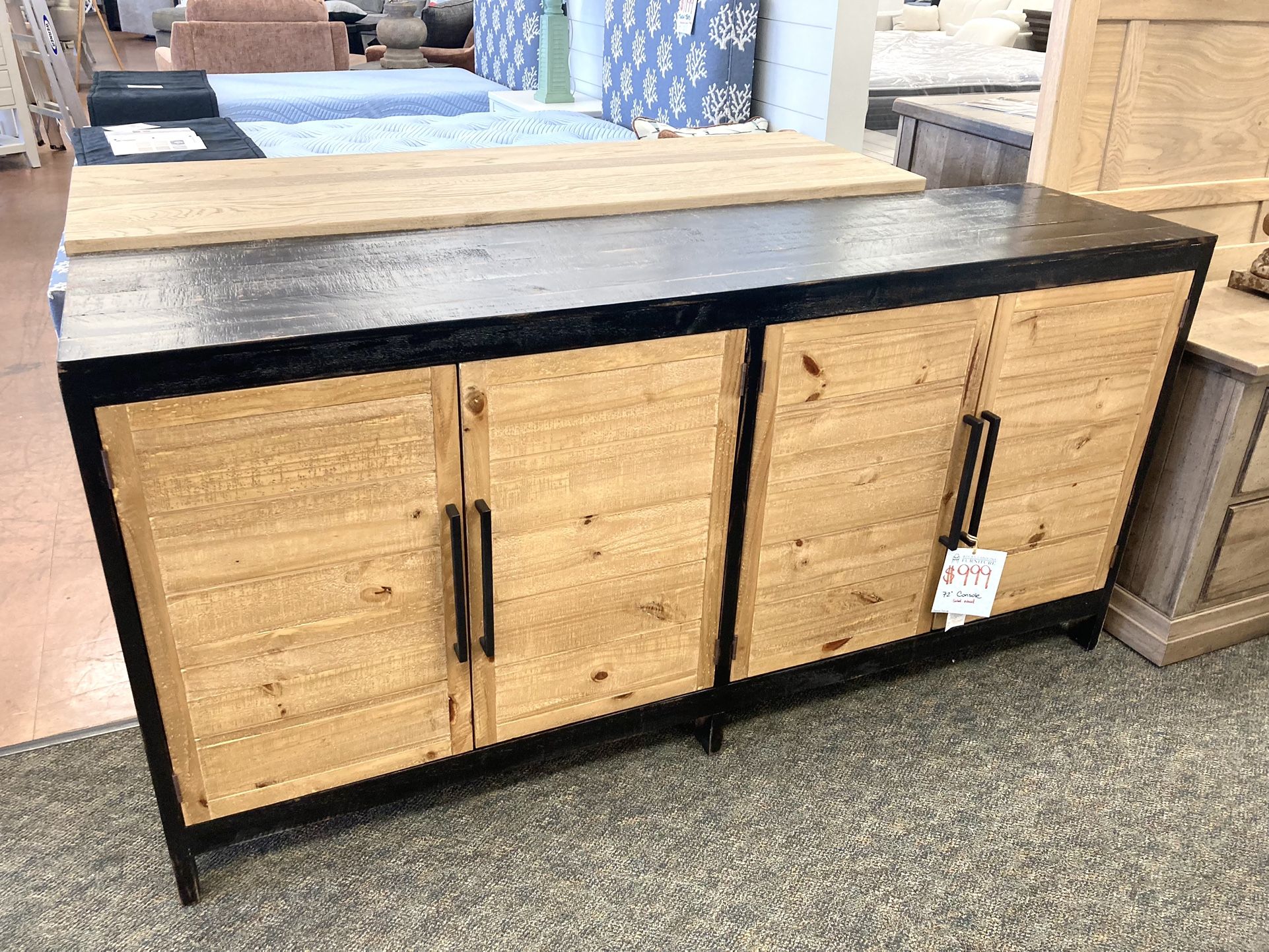 New 72” Console — SOLID WOOD