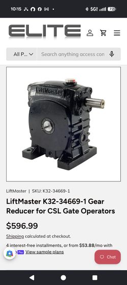 Liftmaster CSL Gear Reducer