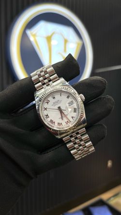 Rolex Datejust White Roman Dial On Super Jubilee