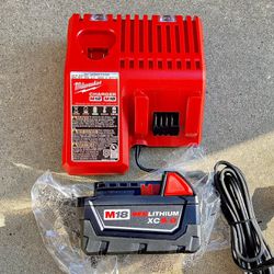  New Milwaukee M18 5.0 Battery & Charger 