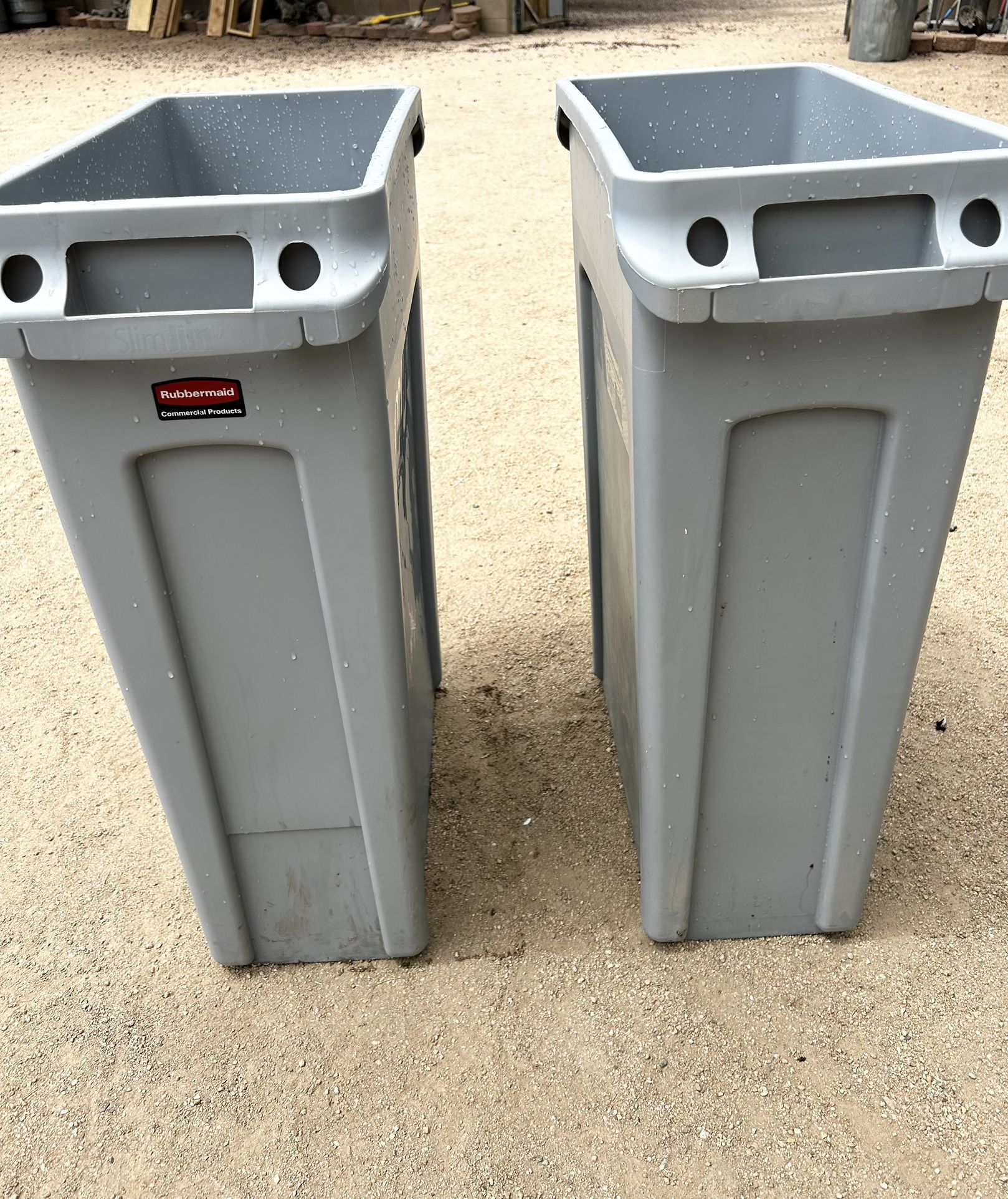 $20 EACH RUBBERMAID 23 GALLON SLIM JIM TRASHCAN