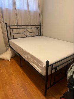 Queen mattress & headboard