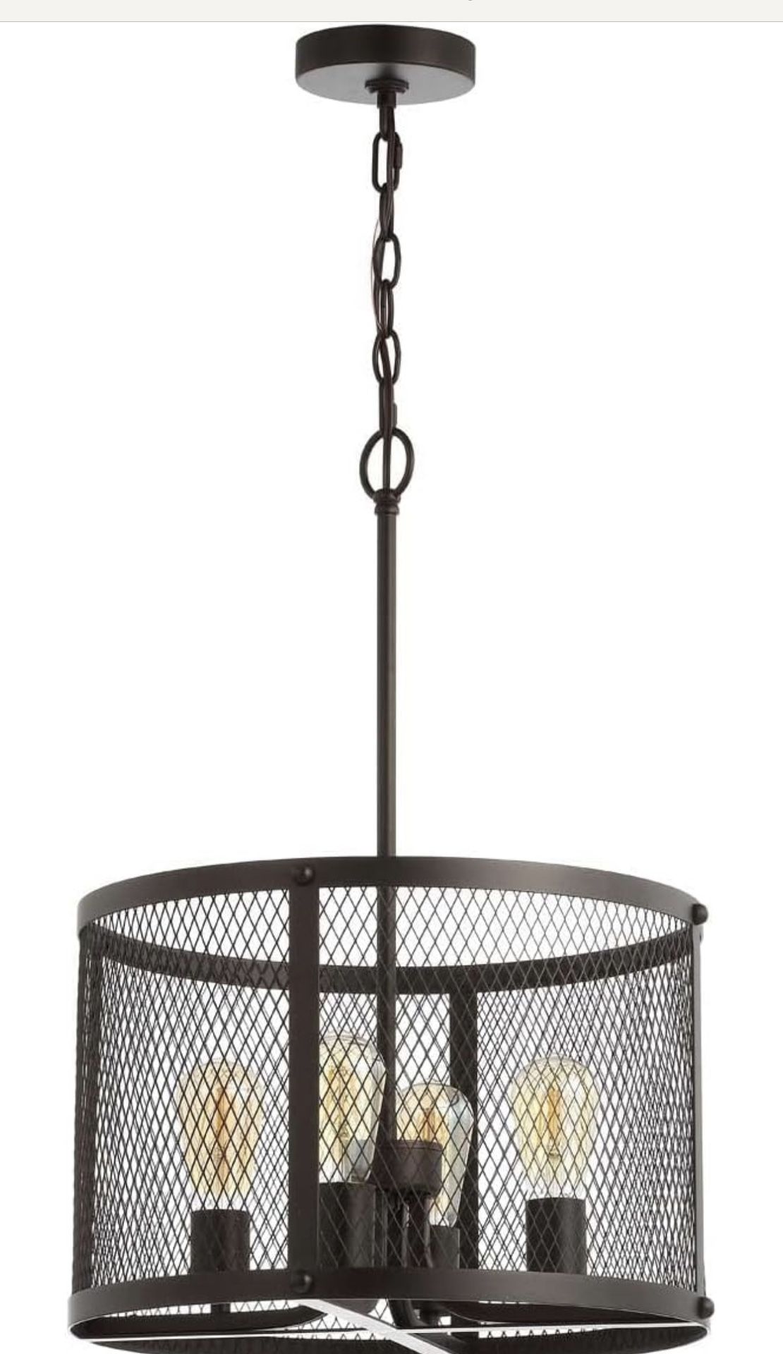 SAFAVIEH PND4077B Sylas Adjustable Dark Grey 4-Light (LED Bulbs Included) Pendant