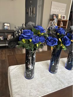 2026 blue and black graduation decorations linen