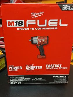 Milwaukee New 1/2" High Torque Impact Wrench 18M Fuel 
