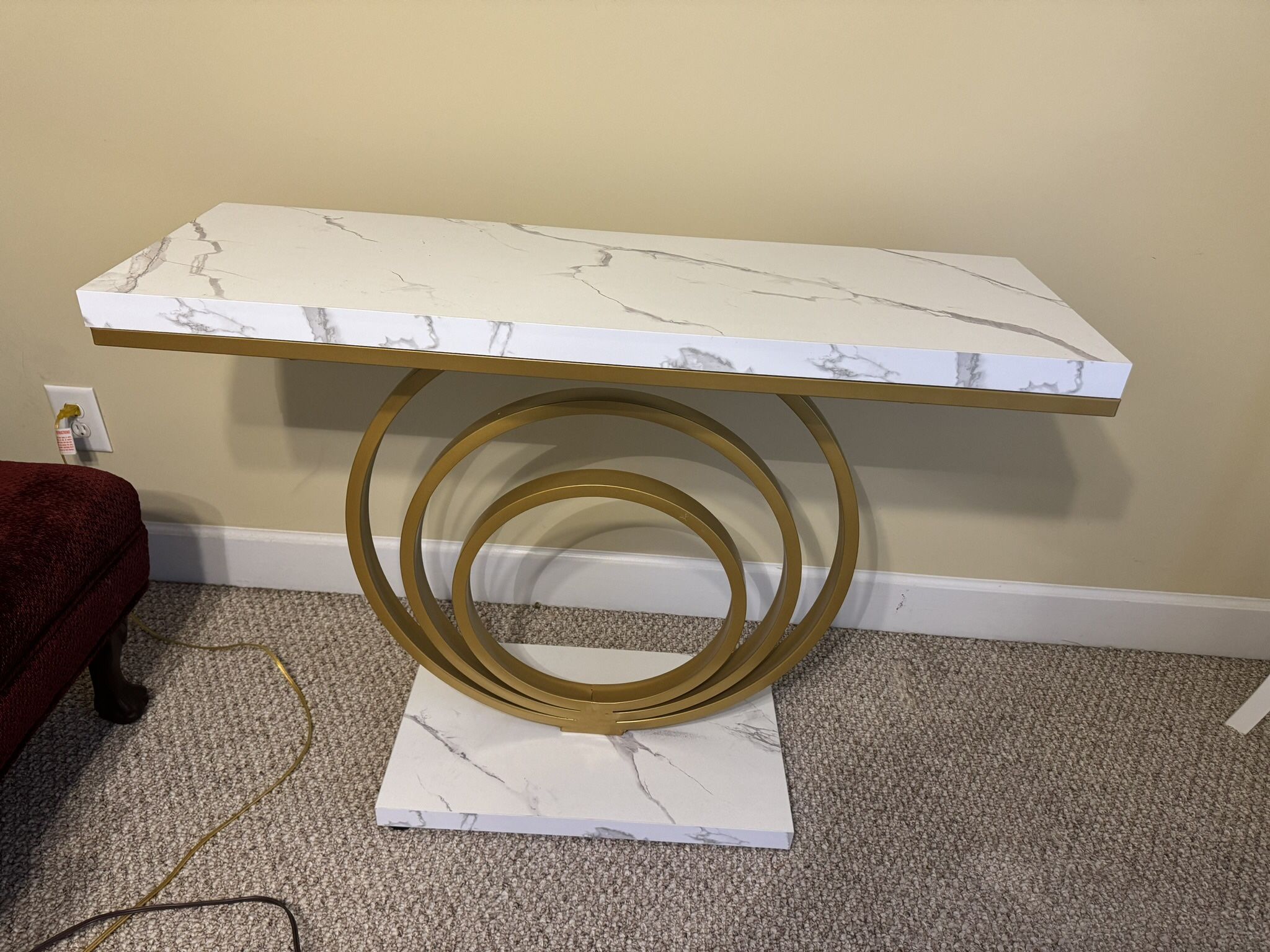 Table With Gold Rings