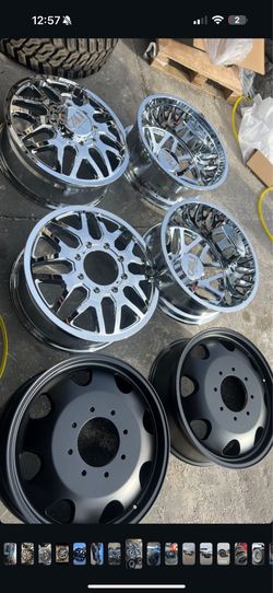 Dually wheels and tires 24” 8x200