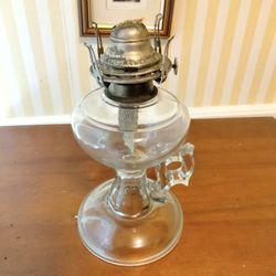 Vintage Glass Oil Lamp