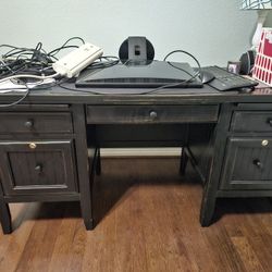 All Wood Black Desk