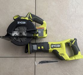 New Ryobi Circular Saw & Reciprocating Saw 18v $80 For Both