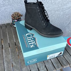 Cliff- Black Combat Boots