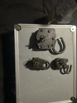 Vintage (old) Padlocks Large And 2small