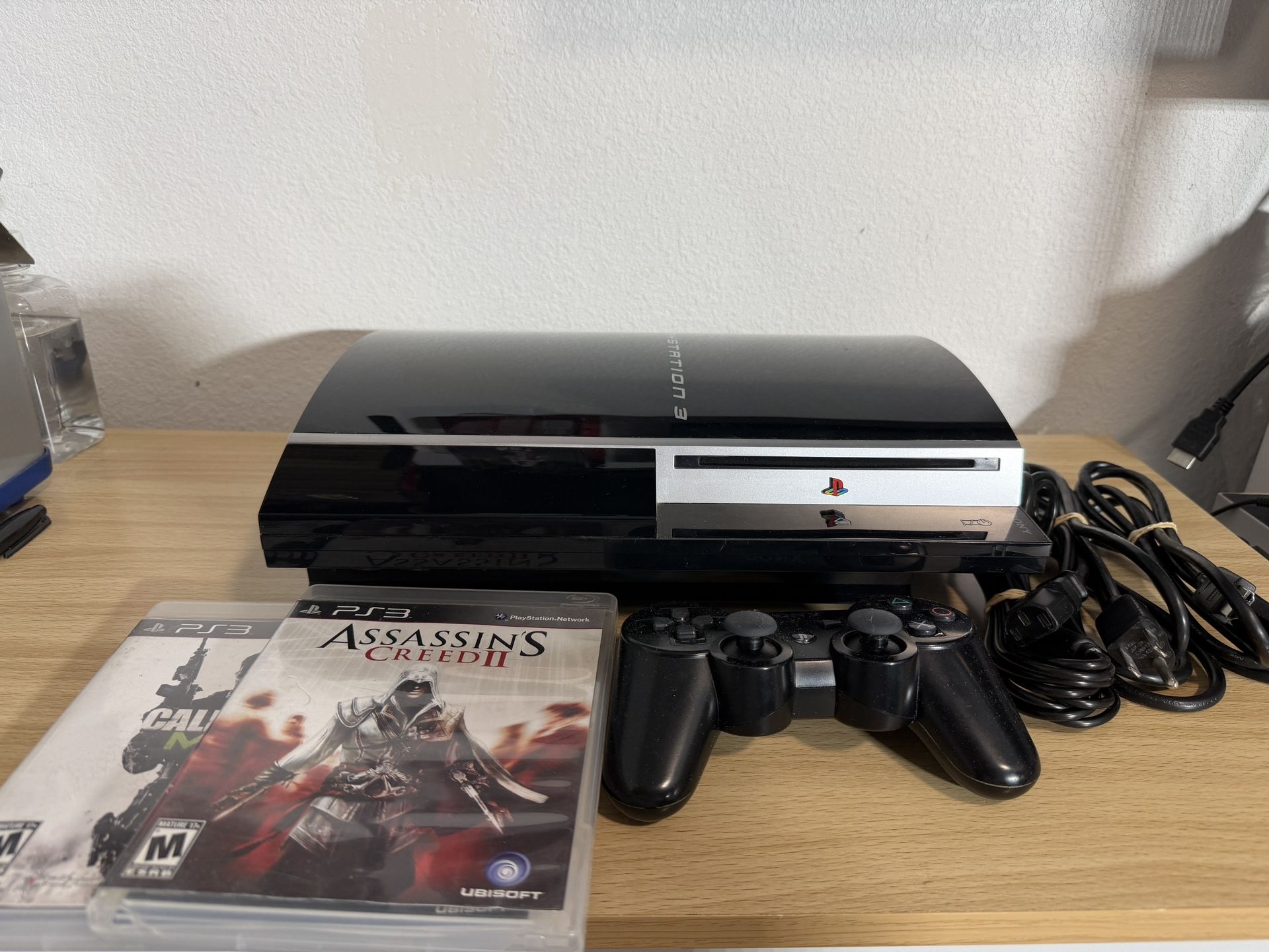 Playstation 3 Fat 80GB PS3/PS1 Only Backwards Compatible Console 2 Games Tested