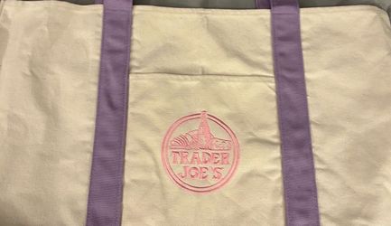 Large Trader Joe’s purple tote bag $25