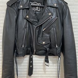FIRST Genuine Leather Motorcycle Jacket - Size: Medium
