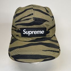 Supreme Olive Zebra Camp Hat 