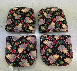 Outdoor Floral Chair Cushions (Set of 4)