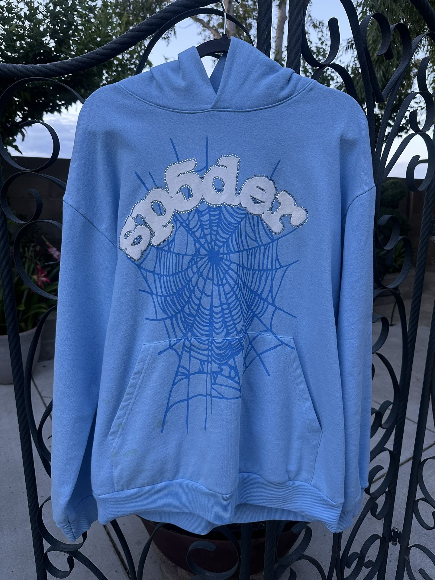 Baby Blue Sp5der Hoodie