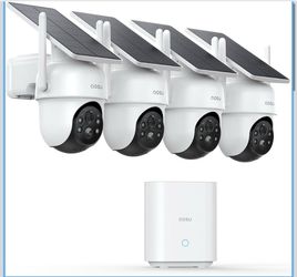 aosu D1 Classic 4-Cam Kit, Security Cameras Wireless Outdoor, Solar Powered No Subscription Required
