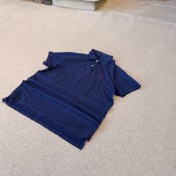 Polo Ralph Lauren Classic Fit Navy Blue Redd Pony Polo Shirt Mens M/L