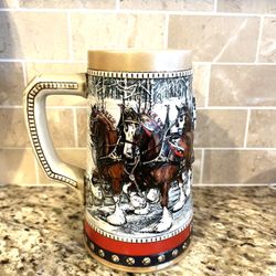 1988 Budweiser Holiday Beer Stein