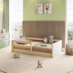 Toddler bed ,natural And White Color 