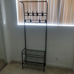 Coat Rack with Shoe Storage