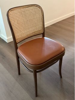Ton 811 leather rattan chairs