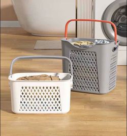 Plastic Clothes Basket with Handle