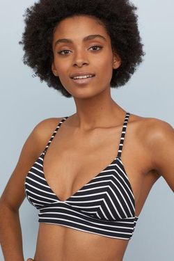 Striped swimsuit top