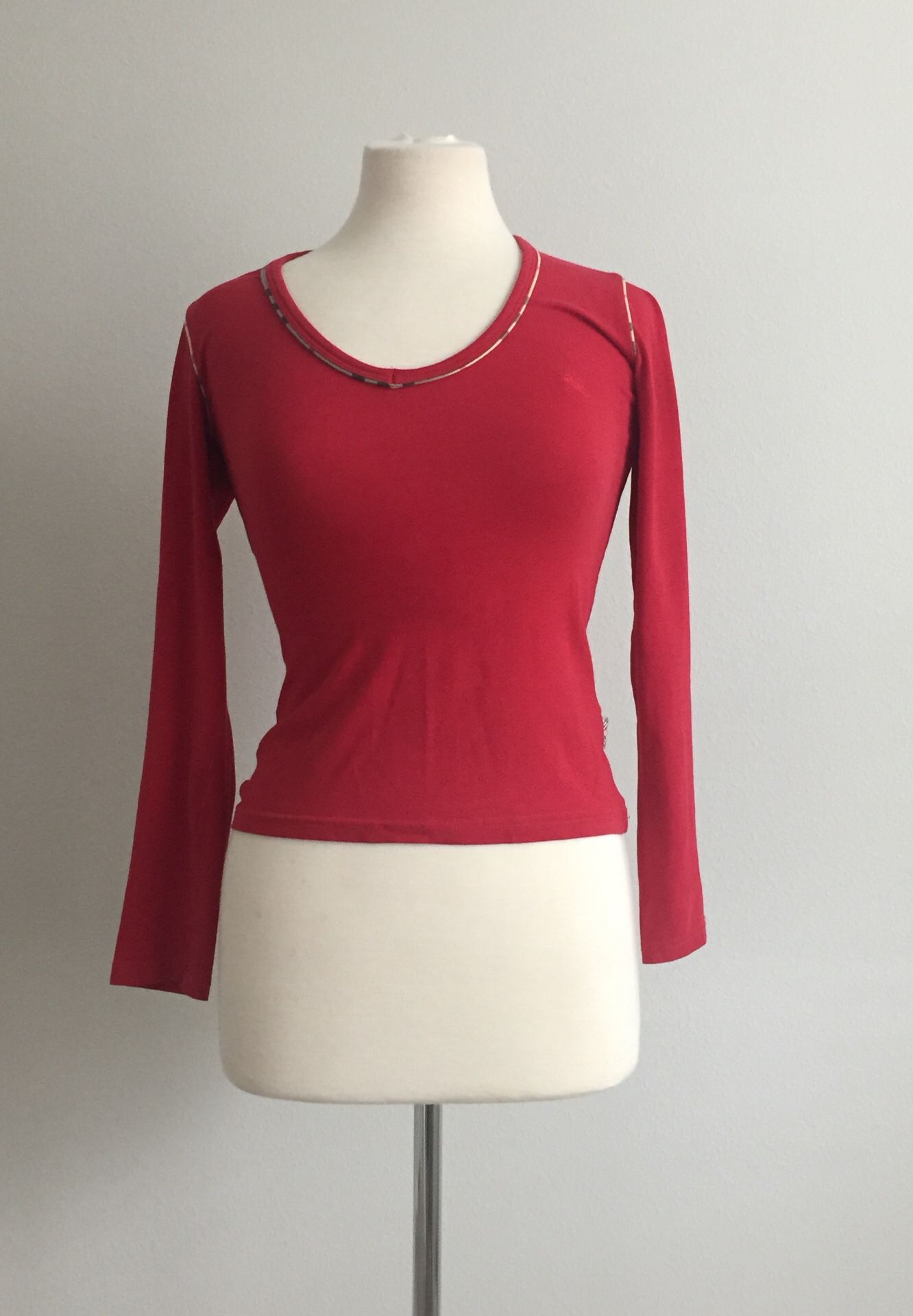 Burberry top long sleeve blouse size XS/S